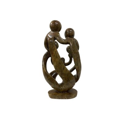 Statue famille 5 personnes marron 38 cm Statue famille 5 personnes marron 38 cm