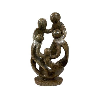 Statue famille 5 personnes marron 38 cm Statue famille 5 personnes marron 38 cm