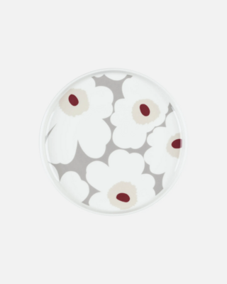 Marimekko vaisselle Oiva/Unikko assiette 20 cm gris Marimekko vaisselle Oiva/Unikko assiette 20 cm gris
