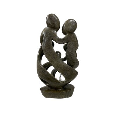 Statue famille 5 personnes vert 37,5 cm Statue famille 5 personnes vert 37,5 cm