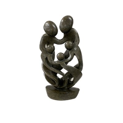 Statue famille 5 personnes vert 37,5 cm Statue famille 5 personnes vert 37,5 cm