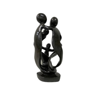 Statue famille 5 personnes vert 38 cm Statue famille 5 personnes vert 38 cm