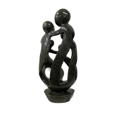 Statue famille 5 personnes vert 37.5 cm Statue famille 5 personnes vert 37.5 cm