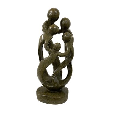 Statue famille 5 personnes marron 35 cm Statue famille 5 personnes marron 35 cm