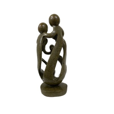 Statue famille 5 personnes marron 35 cm Statue famille 5 personnes marron 35 cm