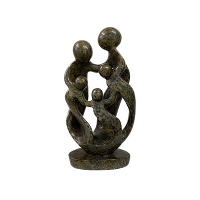 Statue famille 5 personnes marron 34.5 cm Statue famille 5 personnes marron 34.5 cm