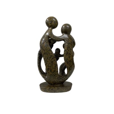 Statue famille 5 personnes marron 34.5 cm Statue famille 5 personnes marron 34.5 cm