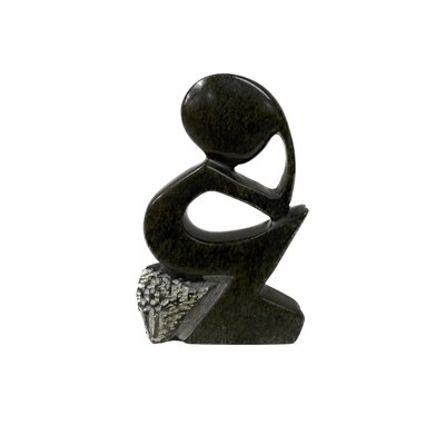 Beeld De Denker groen 13 cm