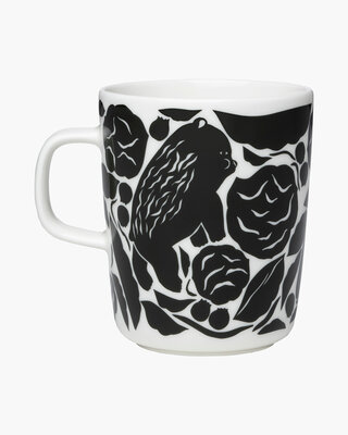 Marimekko servies Oiva / Karhuemo Becher schwarz/weiß 2,5 dl 071111-166