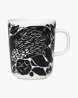 Marimekko servies Oiva / Karhuemo Becher schwarz/weiß 2,5 dl 071111-166