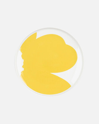 Marimekko vaisselle Oiva/Iso Unikko assiette 25 cm blanc/gelb 073177-120