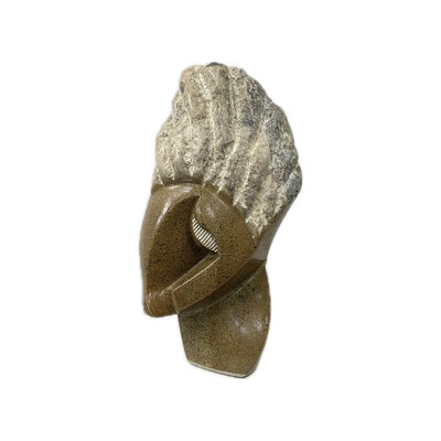 Stenen beeld, Resting man, Fruit serpentine 24 cm