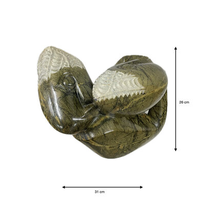 Stenen beeld, Good lovers, Fruit serpentine 26 cm
