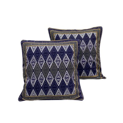Siebdruck-Kissen Simbabwe Streifen Blauer wieber Siebdruck-Kissen Simbabwe Streifen Blauer wieber