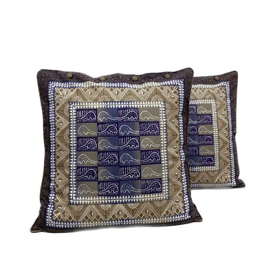Siebdruckkissen Simbabwe Braun Beige Ecru Siebdruckkissen Simbabwe Braun Beige Ecru
