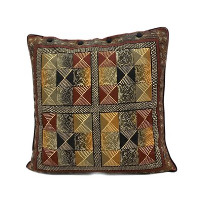 Siebdruck-Kissen Simbabwe Braun Beige Hoen Block Siebdruck-Kissen Simbabwe Braun Beige Hoen Block