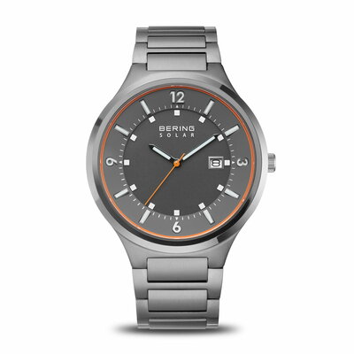 Bering Watch Solar bleu/orange brossé 14442-777