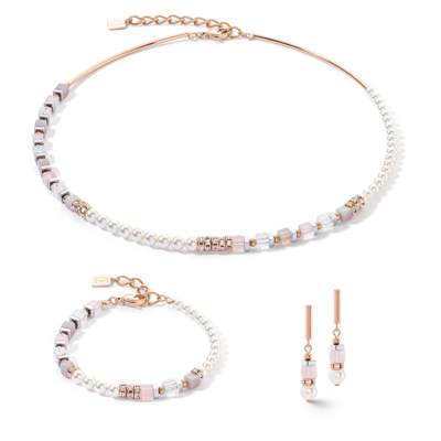 Coeur de Lion Ketting 4354/ /1920 rose gold-ice pink