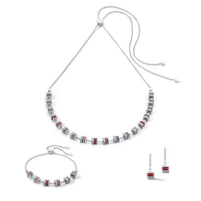 Boucles d'oreilles Coeur de Lion 4410/ /0300 silver-red Boucles d'oreilles Coeur de Lion 4410/ /0300 silver-red