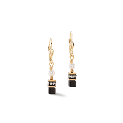 Coeur de Lion oorbellen 4567/ /1300 gold-black Coeur de Lion oorbellen 4567/ /1300 gold-black