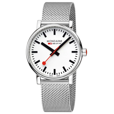 Mondaine Evo2 40 mm glanzend milanese band