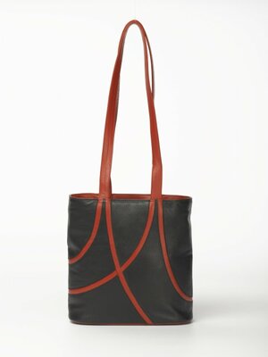 Krista's Lahti standing shoulder bag black, red