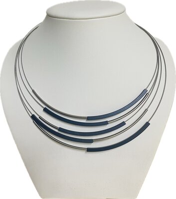 Step by Step ketting Zwart Zilver 600168