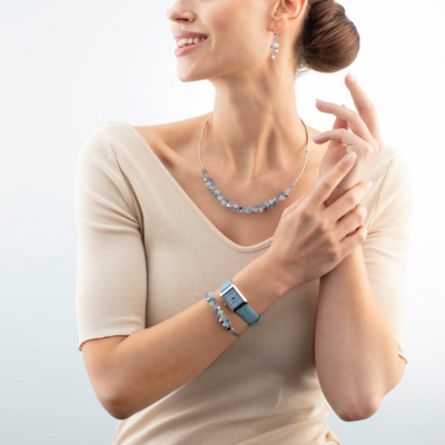 Coeur de Lion Halskette 2038/ /0737 silver-blue Coeur de Lion Halskette 2038/ /0737 silver-blue