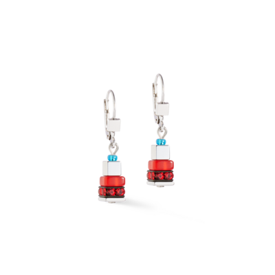 Coeur de Lion oorbellen 4413/ /0703 blue red  Coeur de Lion oorbellen 4413/ /0703 blue red