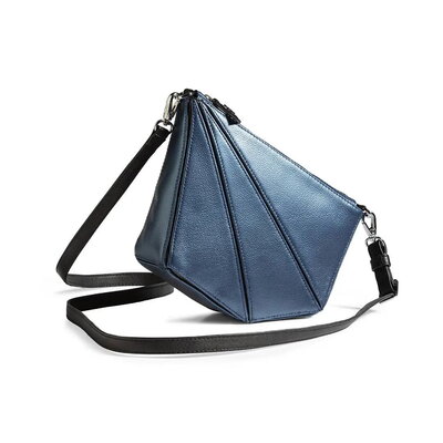 By-Lin Sac à main en cristal Bleu métal S 231101  By-Lin Sac à main en cristal Bleu métal S 231101