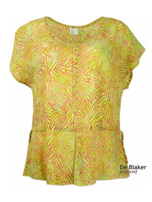 Unikat Artwear kleding top 185 lime zebra