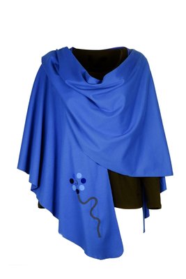 Geesje Sturre cape cobalt blauw onesize 154351
