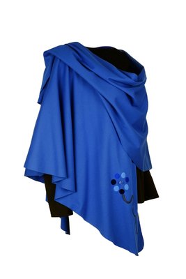 Geesje Sturre cape cobalt blauw onesize 154351