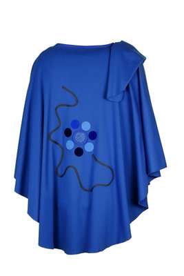 Geesje Sturre cape cobalt blauw onesize 154351