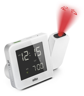 Braun digital clocks – BNC015WH-RC – projectieklok wit