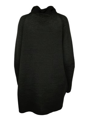 EO-design Vest lang zwart grijs