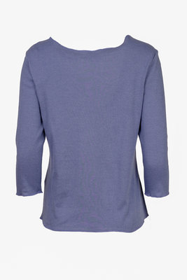 Jalfe 12286-1-434 shirt lange mouw met knopen ekologisch katoen lila/paars