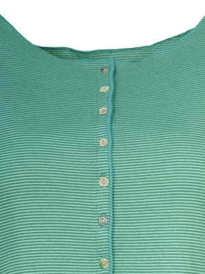 Jalfe 11927-432C shirt met knopen ekologisch katoen water-groen/turqoise