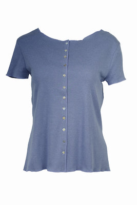 Jalfe 11927-434S shirt met knopen ekologisch katoen lavendel-blauw/lavendel