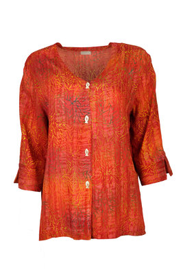 Unikat Artwear kleding blouse 122 rood