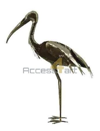 Metalen Heilige ibis vogel staand, metalen vogel | Birdwoods