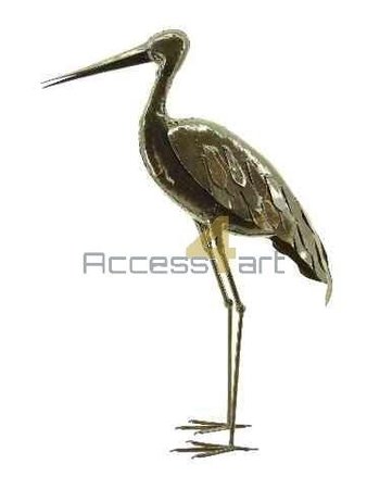 Metalen ooievaar staand, metalen vogel | Birdwoods