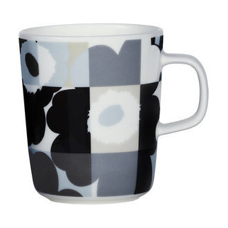 Marimekko servies Oiva/Unikko beker grijs 2,5 dl 065820
