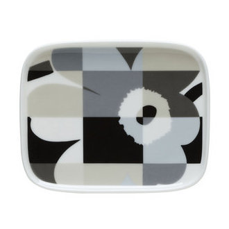 Marimekko servies Oiva/Unikko schotel grijs 065863