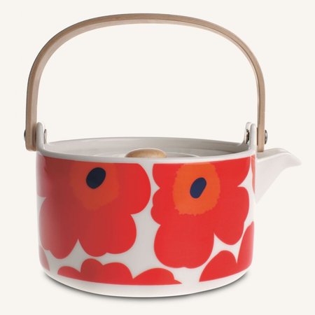 Marimekko servies Oiva/Unikko theepot rood 7 dl 063435-001