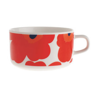Marimekko servies Oiva/Unikko theekop rood 2,5 dl 063430-001