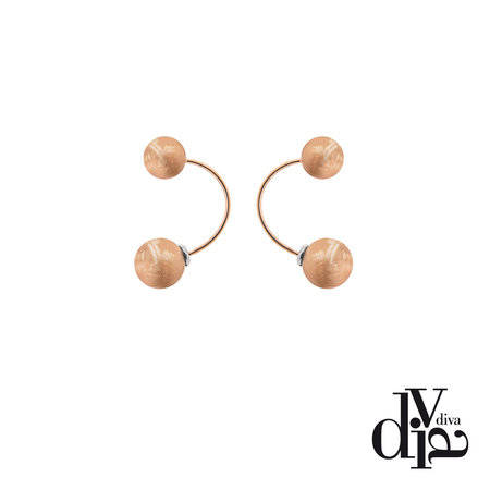 Diva Oorsteker Galaxy Rosé Goud Mat