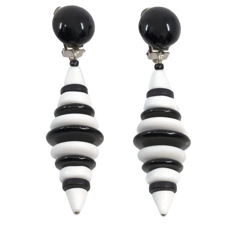 Langani Oorclips zwart/wit 1076292031