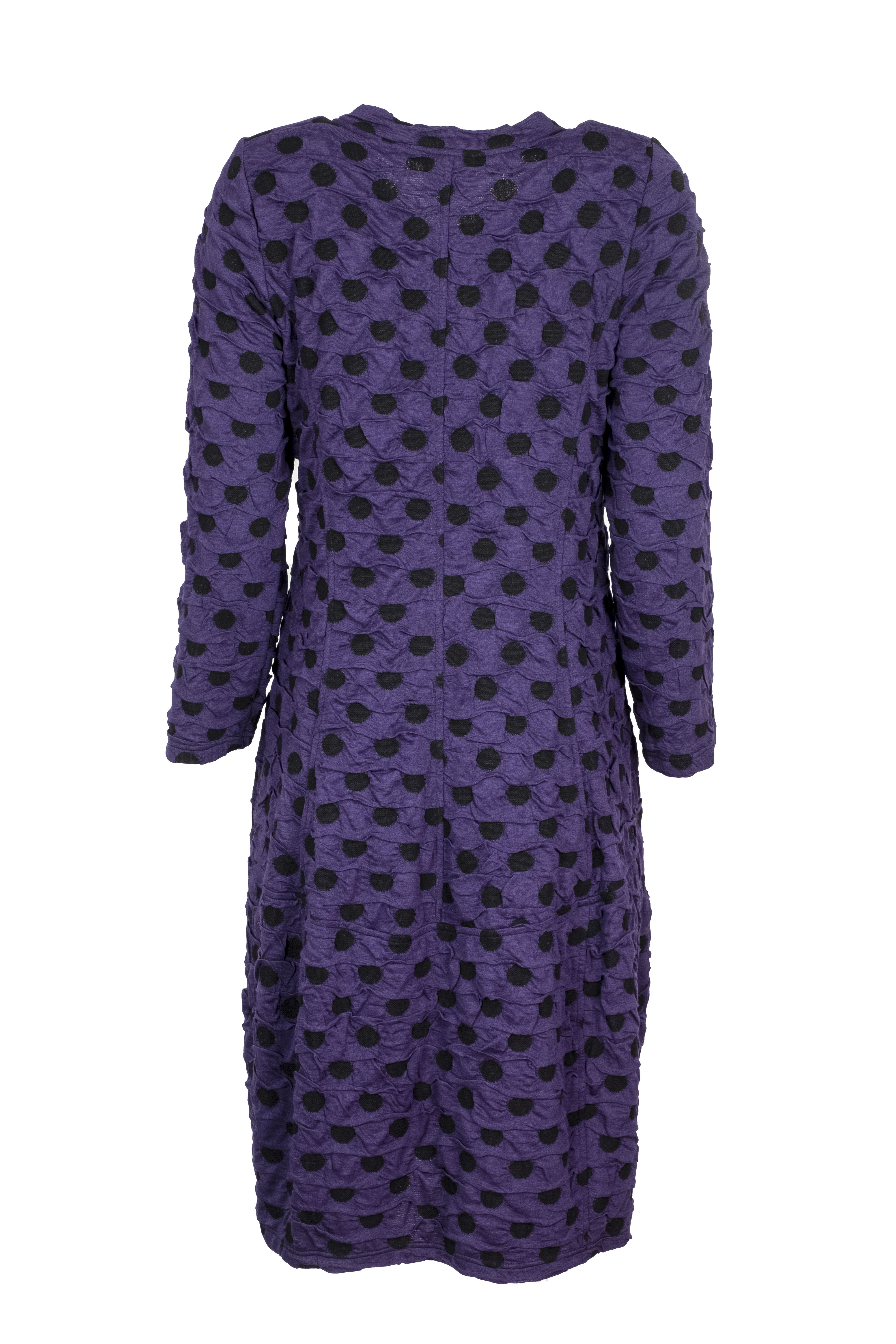 Baldino kleding jurk 3-329C paars/zwart stip