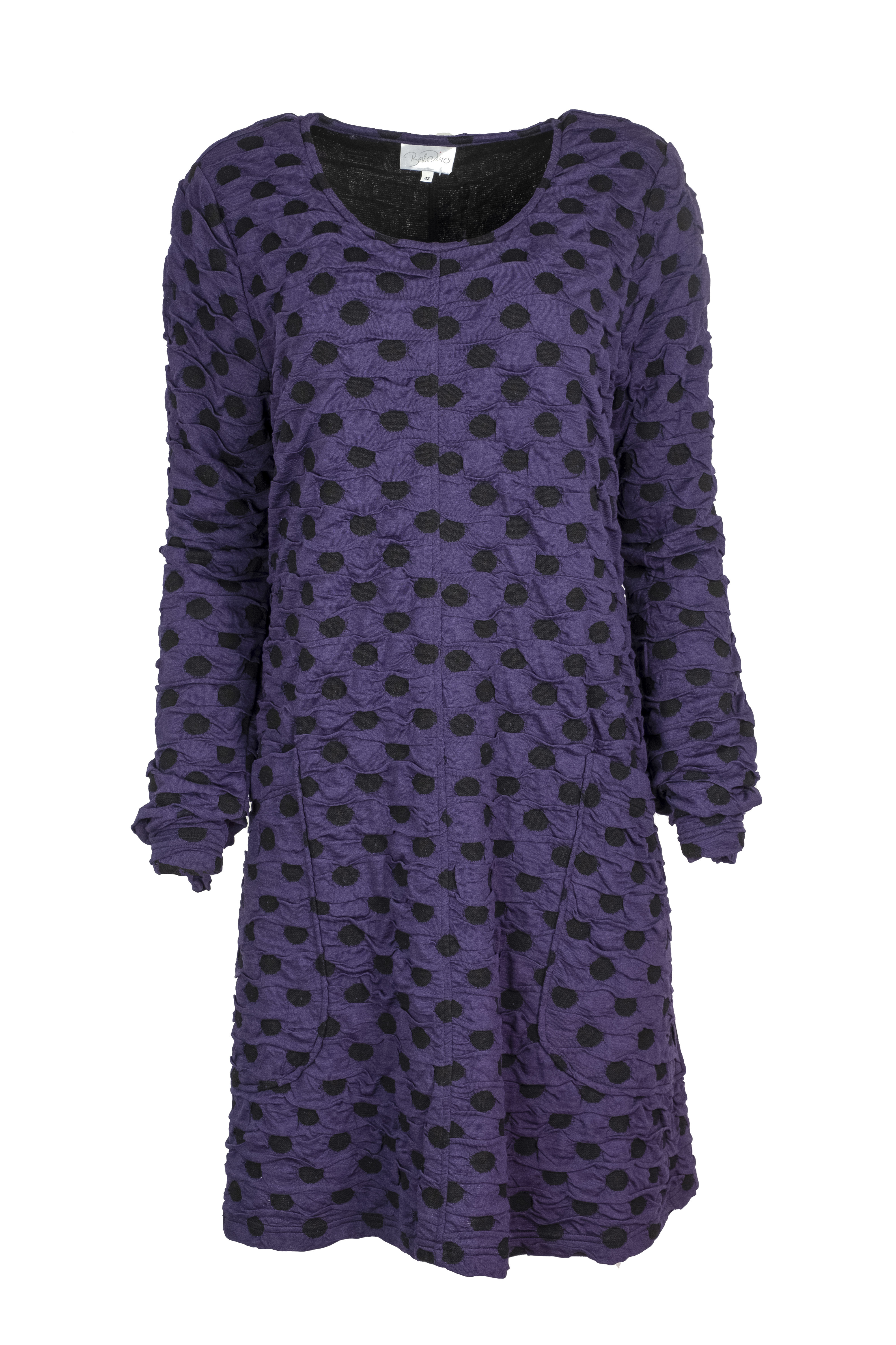 Baldino kleding tuniek 3-328 paars/zwart stip